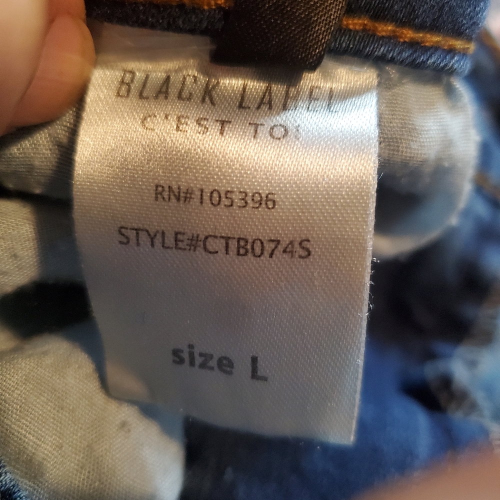 Black Label C'est Toi Blue Jean Shorts Medium Wash Casual - Picture 3 of 5